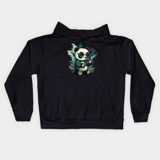 panda smoker Kids Hoodie